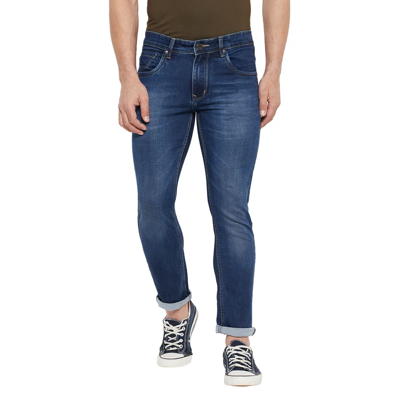 Duke Urban Men Slim Fit Stretchable Jeans (SDD5303) 36 / Blue / Washed
