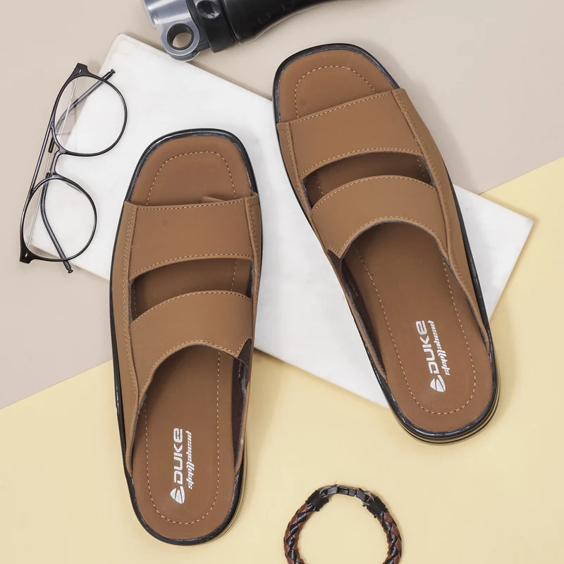 Duke Men Comfort Sandals (FWD8045) 10 UK / Camel / Solid Contrast