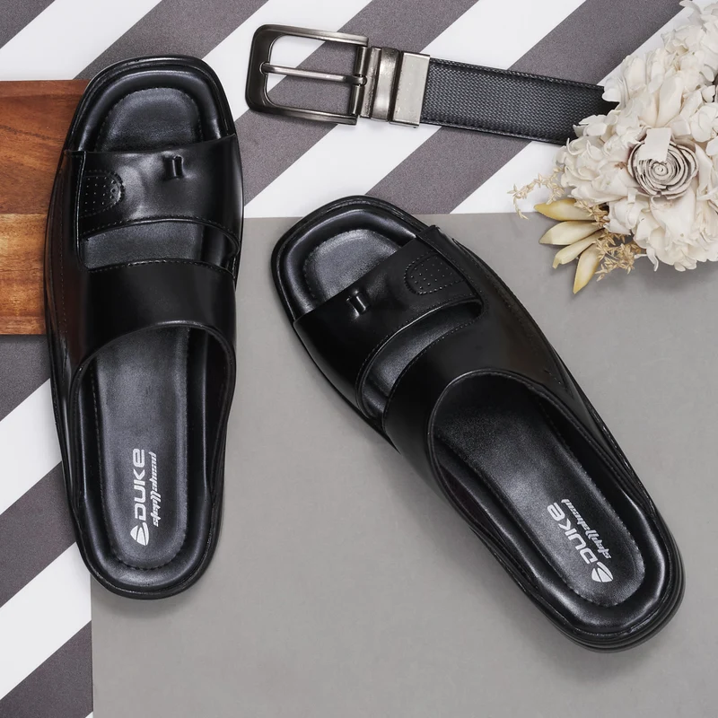 Duke Men Comfort Sandals (FWD8049) 8 UK / Black / Solid Contrast