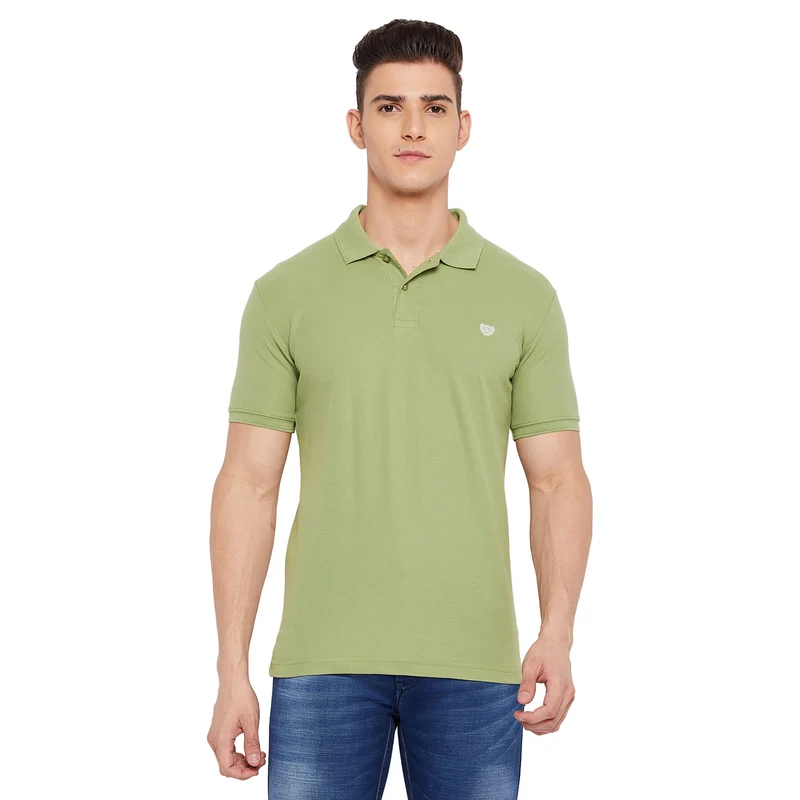 Duke Urban Men Half Sleeve Cotton T-Shirt (ONSD21S) Militery Green / XL / Solid