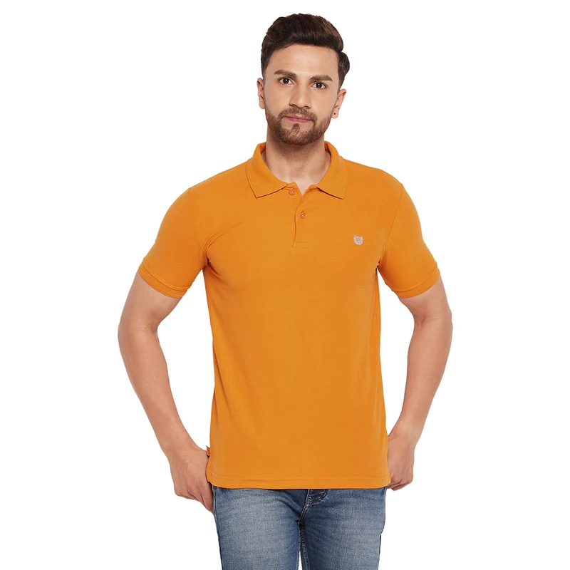Duke Stardust Men Half Sleeve Cotton T-shirt (SD48) Sun City / XL / Solid
