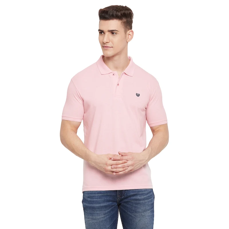 Duke Urban Men Half Sleeve Cotton T-Shirt (ONSD21S) Rose Bud Mix / XL / Solid