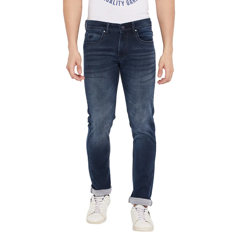 Duke Stardust Men Slim Fit Stretchable Jeans (SDD5287) Carbon Blue / 36 / Washed
