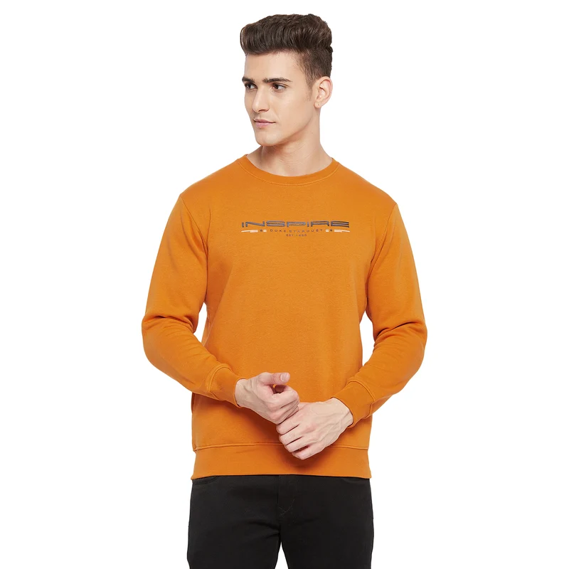 Duke Urban Men Round Neck Sweatshirt (LF3851) Sun City / XXL / Solid