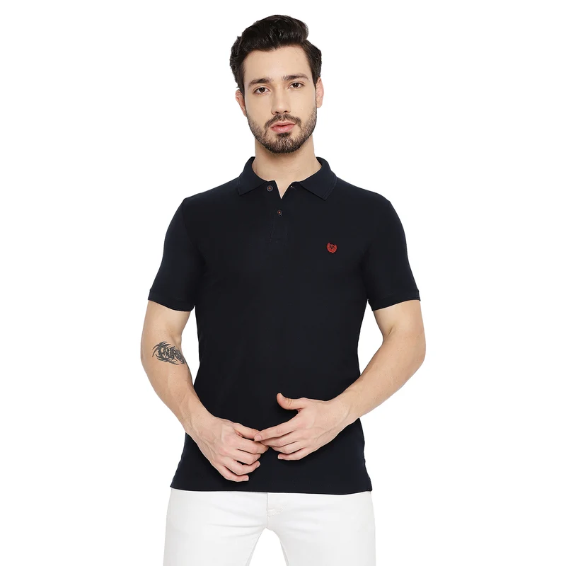 Duke Urban Men Half Sleeve Cotton T-Shirt (ONSD21S) Navy / L / Solid