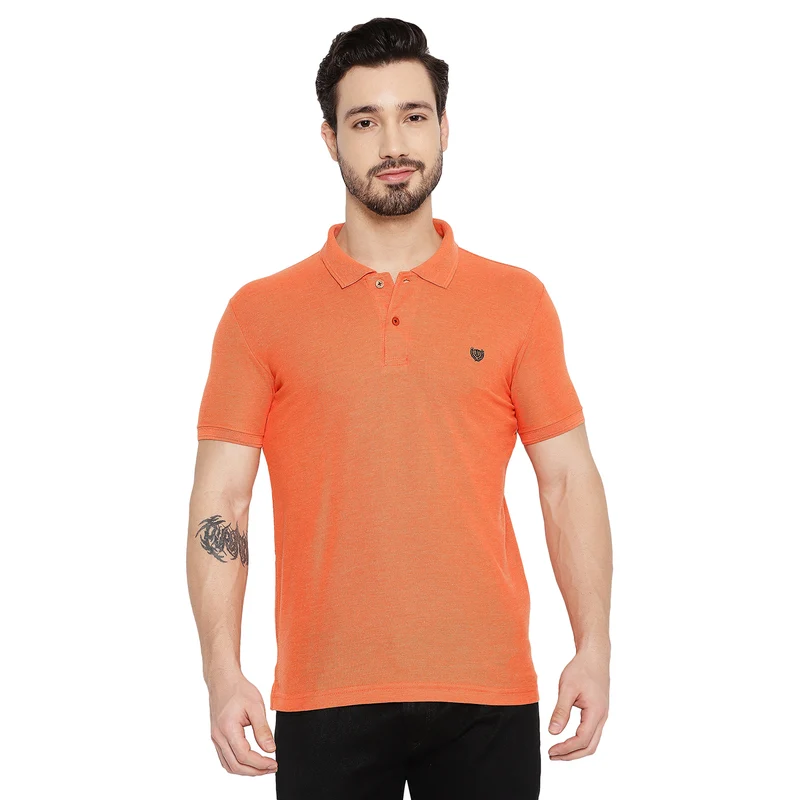 Duke Urban Men Half Sleeve Cotton T-Shirt (ONSD21S) Orange Mix / XL / Solid
