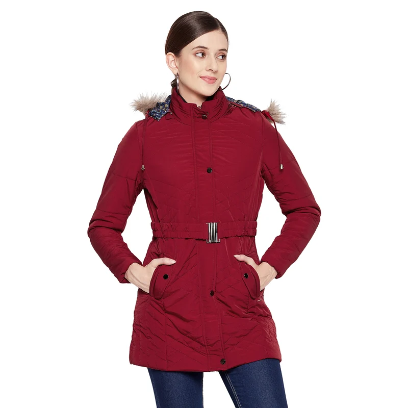 Duke Urban Women Full Sleeve Jacket (SDZ1963) Maroon / L / Solid