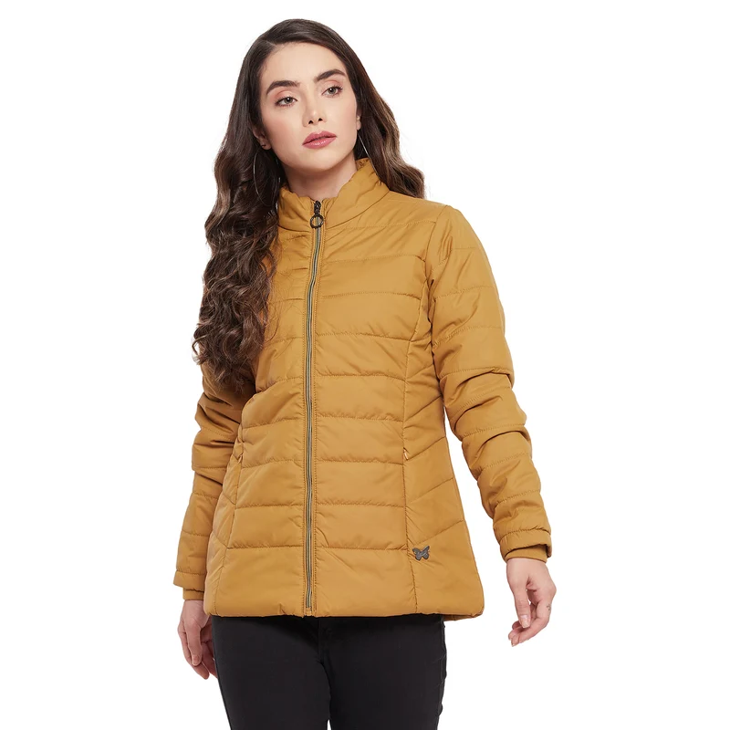 Duke Urban Women Full Sleeve Jacket (ONDZ1610) Mustard / XXL / Solid