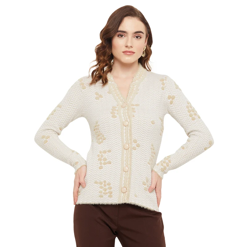 Duke Urban Women Self Design Cardigan (SDS1041) Beige / S / Self Design