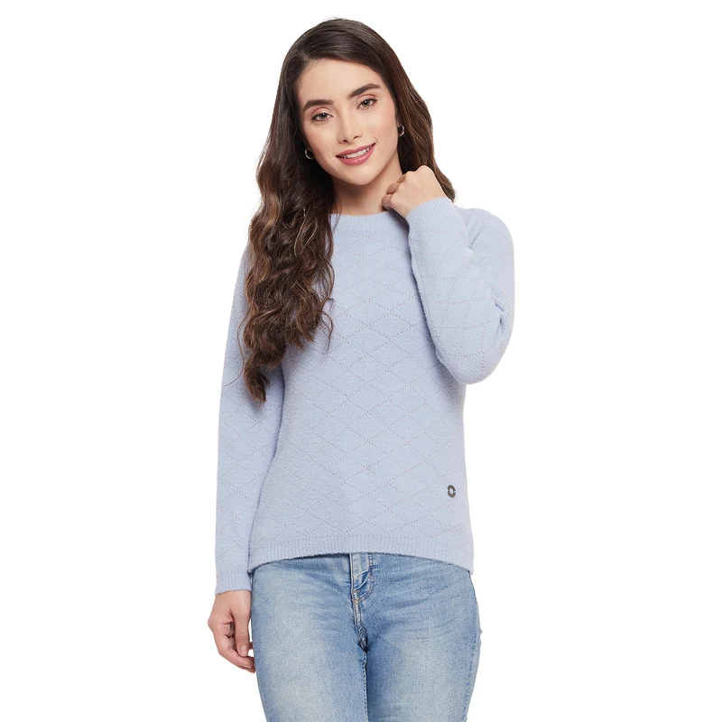 Duke Stardust Women Round Neck Pullover (SDS996) Skyway / S / Argyle