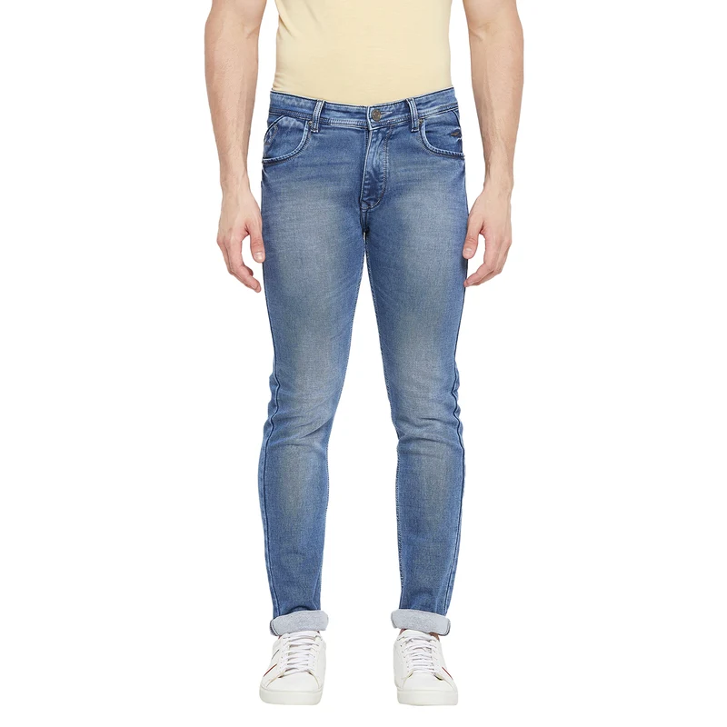 Duke Stardust Men Slim Fit Stretchable Jeans (SDD5291) Medium Blue / 30 / Washed