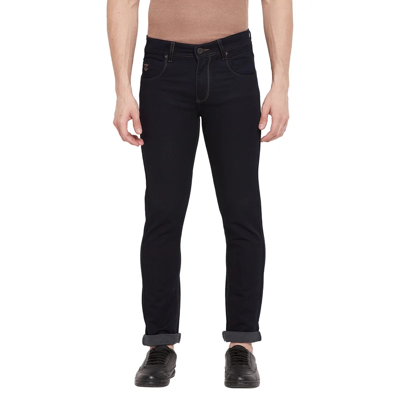 Duke Stardust Men Slim Fit Stretchable Jeans (SDD5307) Carbon Black / 34 / Washed
