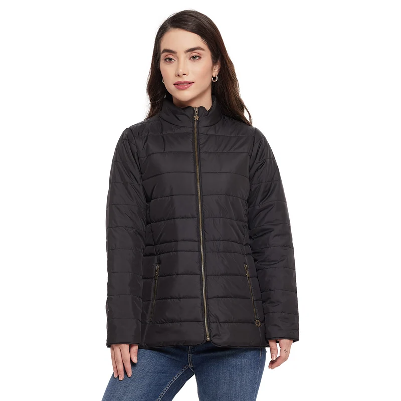 Duke Urban Women Full Sleeve Jacket (SDZ1601) L / Black / Solid