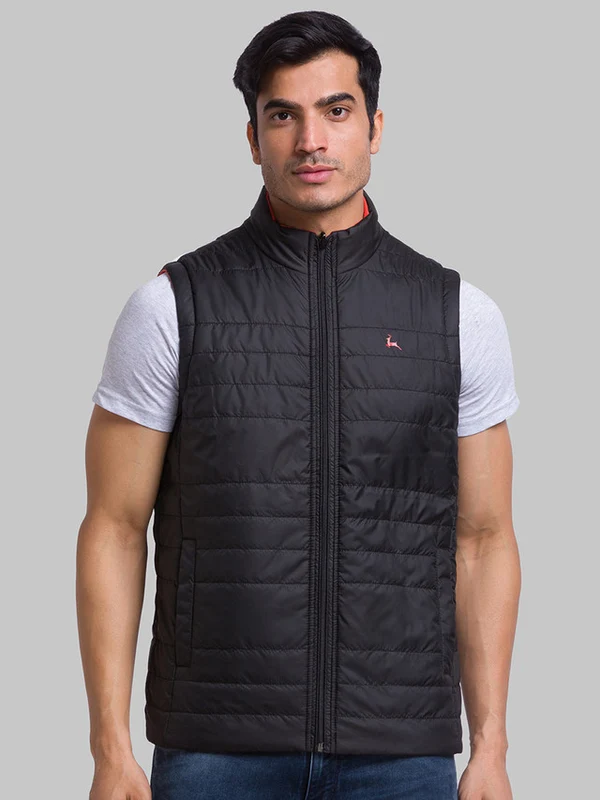 Parx Men Black Solid Jacket 46 / Black