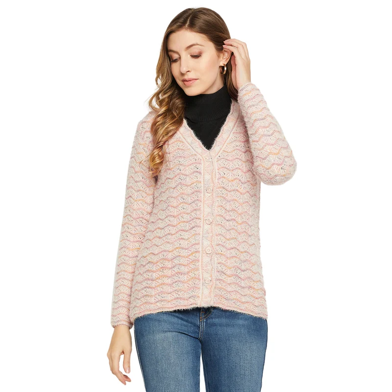 Duke Stardust Women Full Sleeve Cardigan (SDS9739) Multi Color / S / Solid