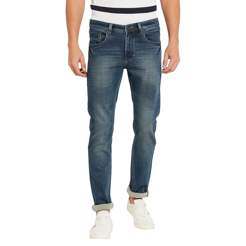 Duke Stardust Men Slim Fit Stretchable Jeans (SDD5304) Blue / 34 / Washed