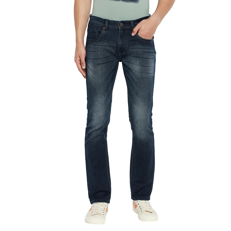 Duke Stardust Men Stretchable Slim Fit Jeans (SDD5321) D.Blue / 30 / Washed