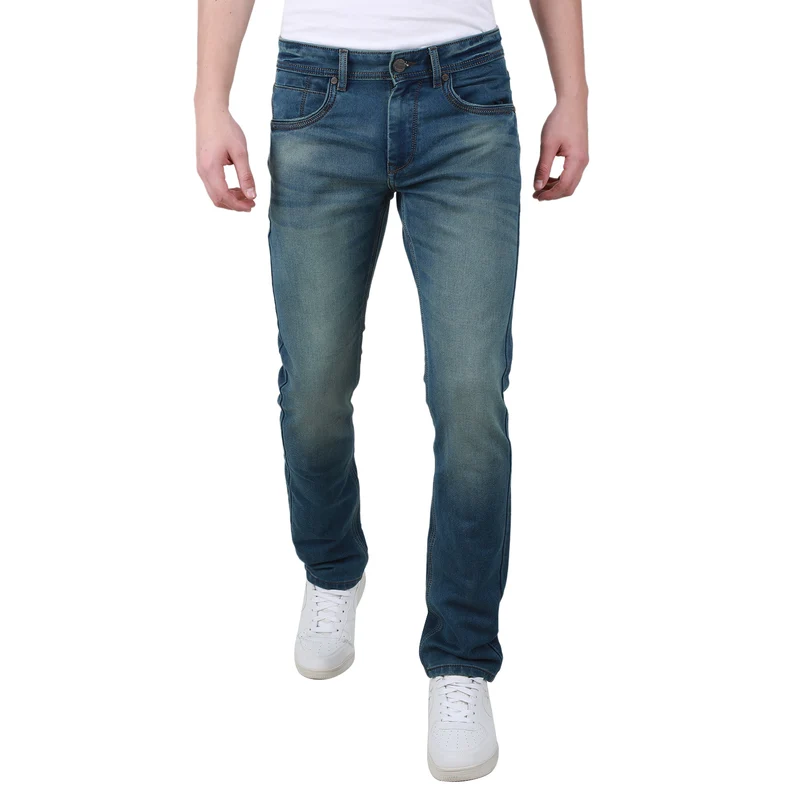 Duke Stardust Men Slim Fit Stretchable Jeans (SDD5322) Tint Green / 36 / Washed
