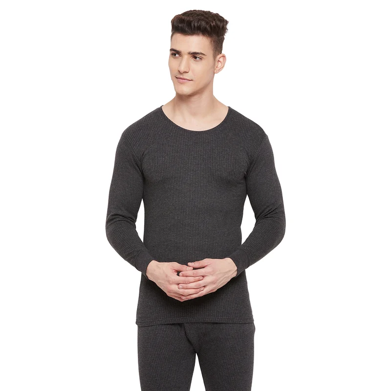 Duke Stardust Men Full Sleeve Top Thermal (D1CH-G) Charcoal / M / Solid