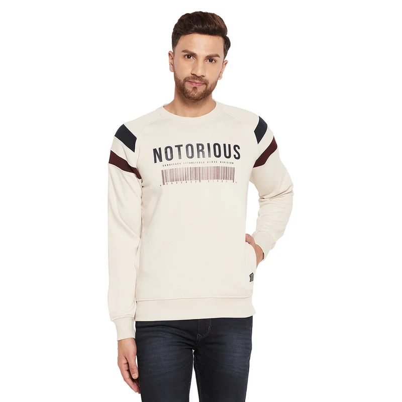 Duke Urban Men Round Neck Sweatshirt (LF6108) Fawn / XXL / Printed