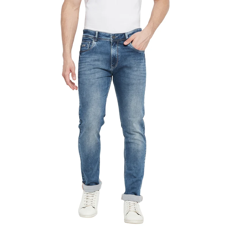Duke Stardust Men Slim Fit Stretchable Jeans (SDD5187Q) L.Blue / 32 / Washed