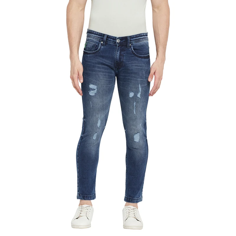 Duke Urban Men Slim Fit Stretchable Jeans (SDD5150Q) Blue / 36 / Washed