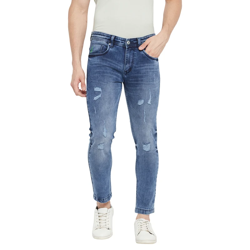 Duke Urban Men Slim Fit Stretchable Jeans (SDD5150Q) L.Blue / 30 / Washed