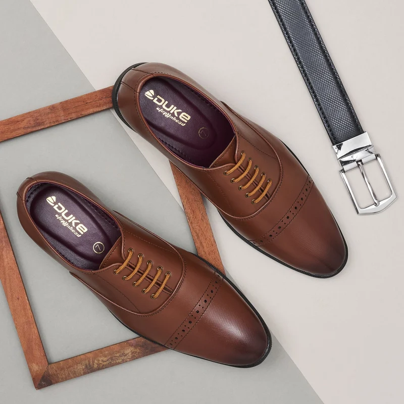 Duke Men Derbys (FWD5020A) UK 7 / Tan / Solid Contrast
