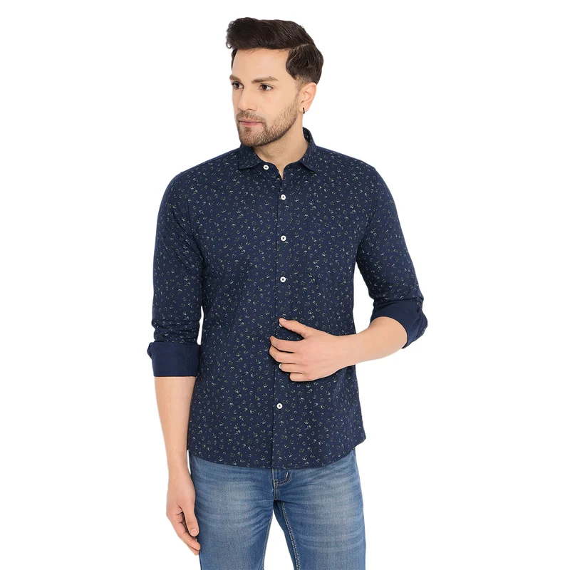 Duke Urban Men Full Sleeve Cotton Shirt (SDO8PROF) Maroon / XXL / Floral Print