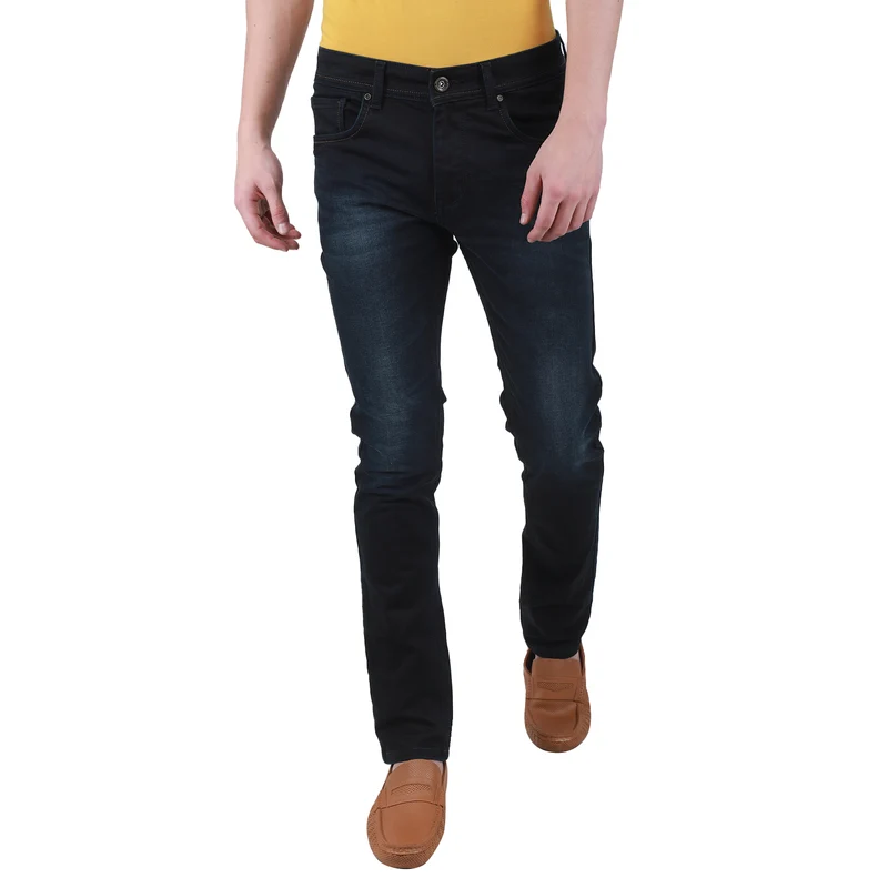 Duke Stardust Men Slim Fit Stretchable Jeans (SDD5357) Carbon Blue / 34 / Washed