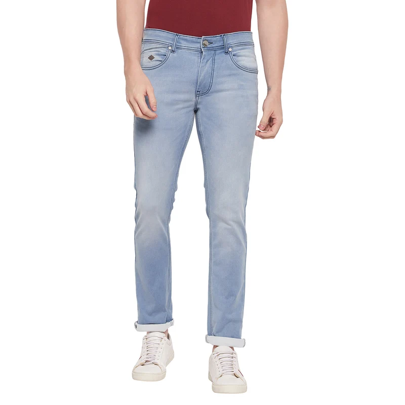 Duke Stardust Men Slim Fit Stretchable Jeans (SDD5364) Iris Blue / 32 / Washed