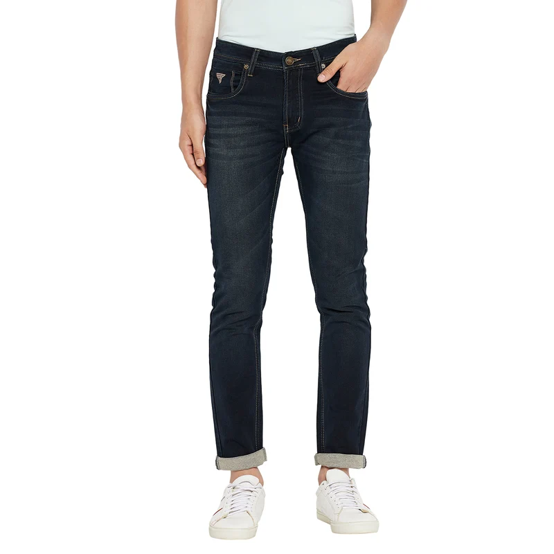 Duke Stardust Men Slim Fit Stretchable Jeans (SDD5335) Carbon Blue / 30 / Washed