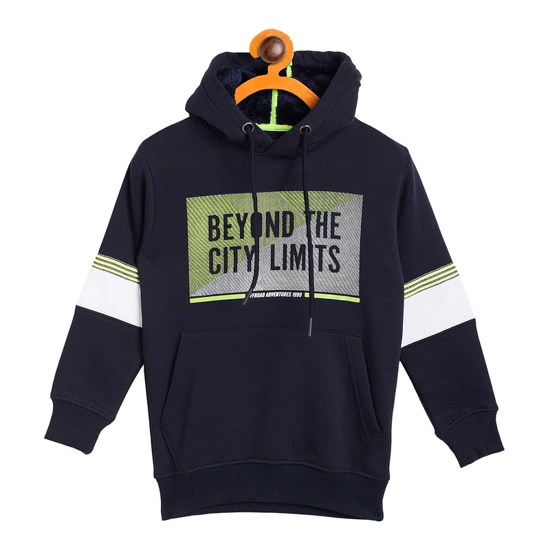 Duke Urban Boys Hooded Sweatshirt (LF285) Navy / 36 / Printed