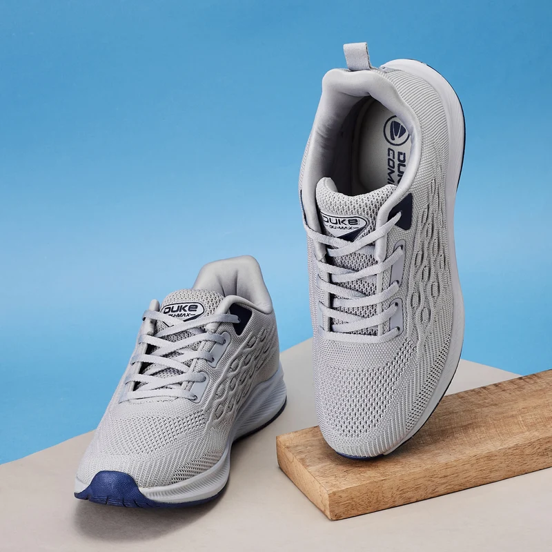 Duke Men Sports Shoes (FWOL1480) UK11 / L.Grey / Solid Contrast