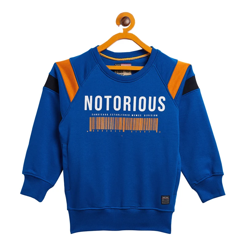 Duke Urban Boys Round Neck Sweatshirt (LF269) Marine / 36 / Printed
