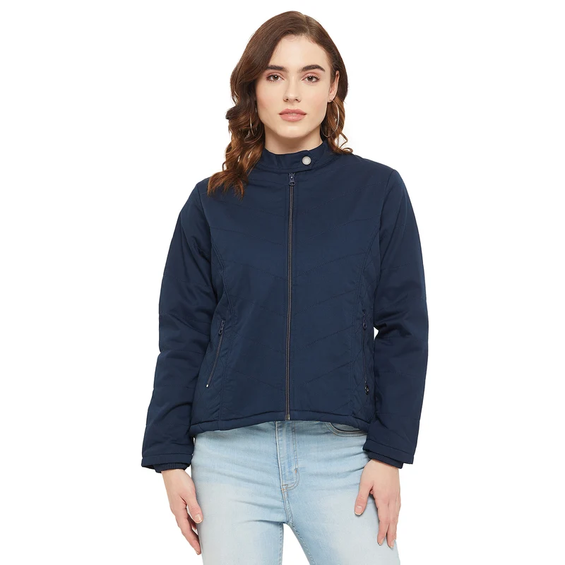 Duke Urban Women Full Sleeve Jacket (SDZ1972) D.Navy / XXL / Solid