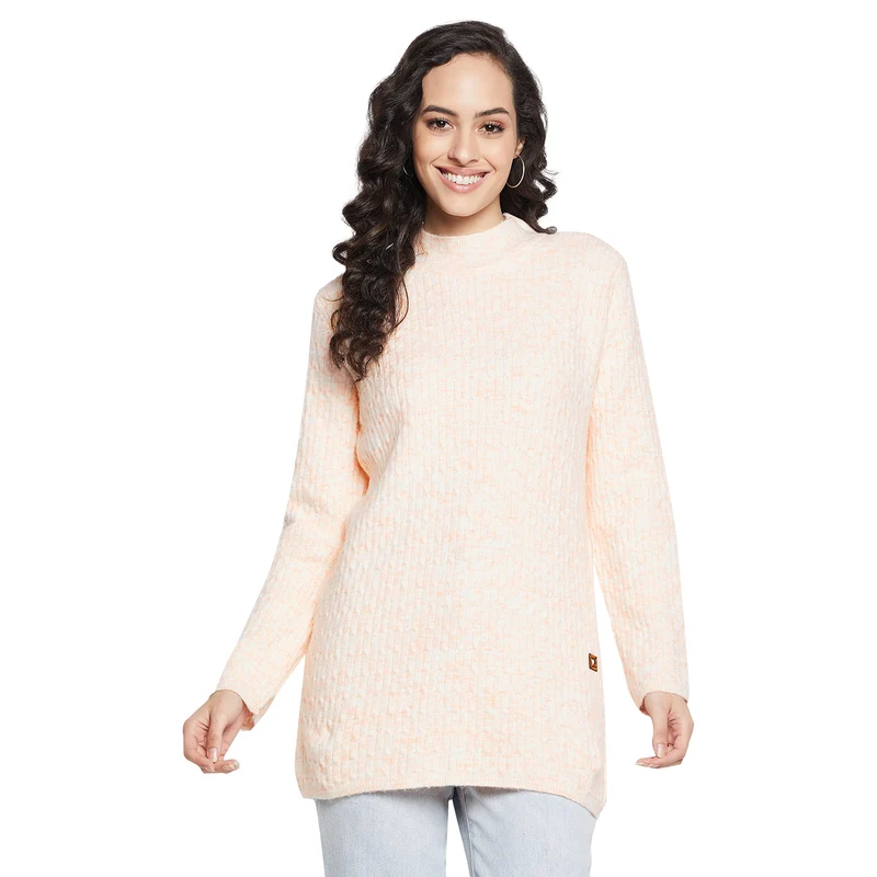 Duke Urban Women Full sleeve Round Neck Pullover (SDS1002) Voilet / L / Self Design