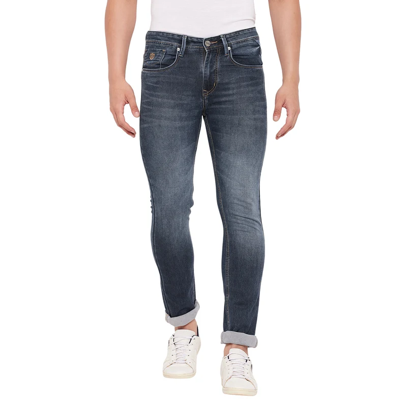 Duke Stardust Men Stretchable Slim Fit Jeans (SDD5345R) Carbon Blue / 36 / Washed