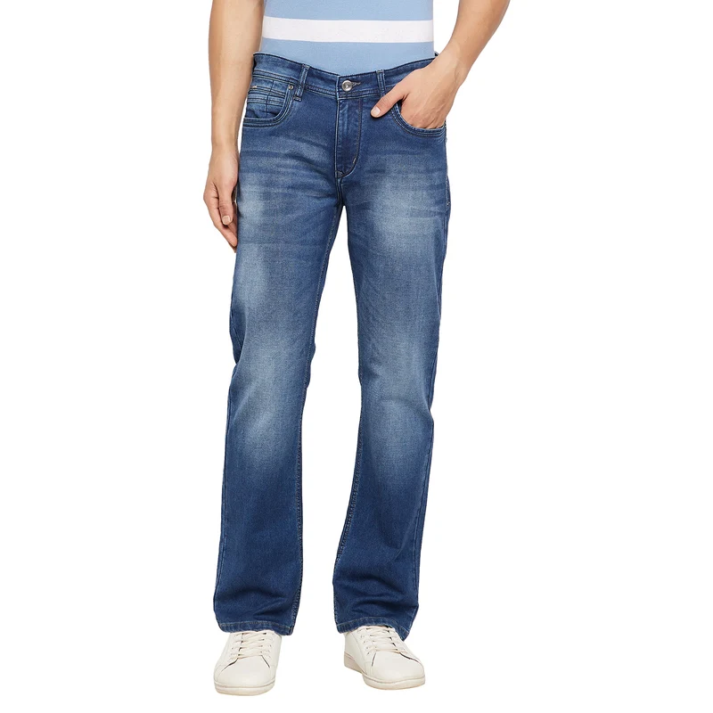 Duke Urban Men Stretchable Comfort Fit Jeans (SDD5346) D.Blue / 34 / Washed