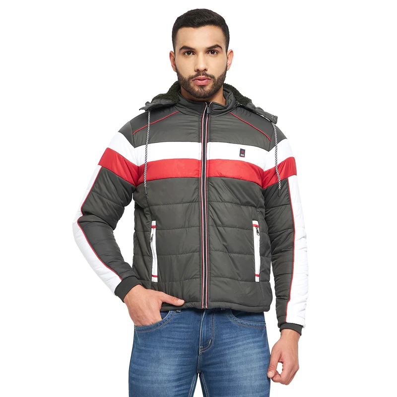 Duke Urban Men Full Sleeve Jacket (SDZ1083) D.Grey / M / Solid