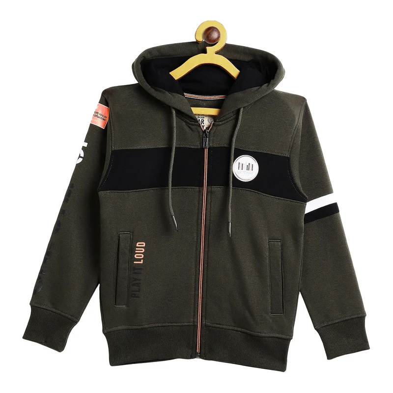 Duke Urban Boys Hooded Neck Sweatshirt (LF274) Olivine / 36 / Printed