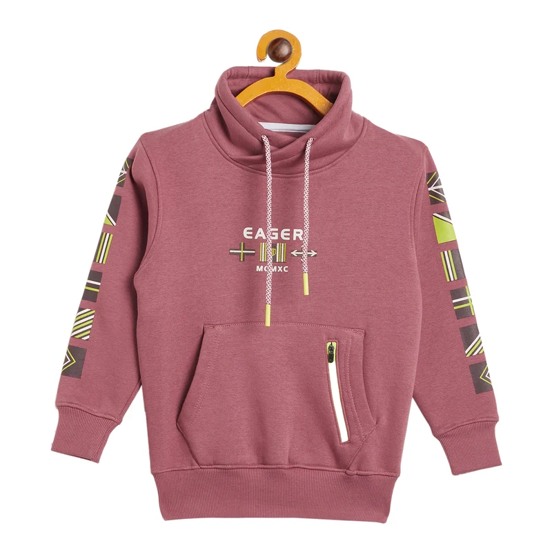 Duke Urban Boys Cowl Neck Sweatshirt (LF308) Pink / 26 / Printed