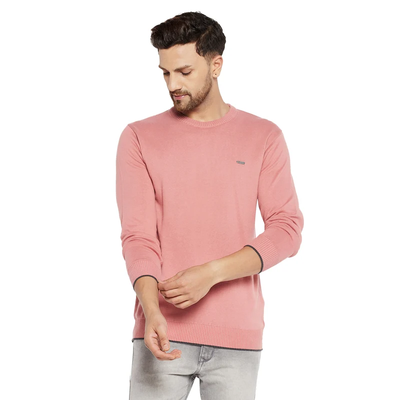 Duke Urban Men Full Sleeve Round Neck Sweater (SDS4000) Garnet / M / Solid