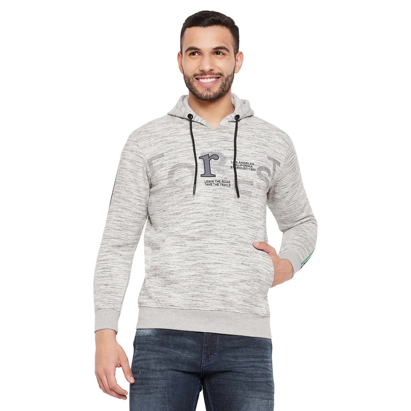 Duke Urban Men Hooded Sweatshirt (LF6170) White Snow / M / Printed