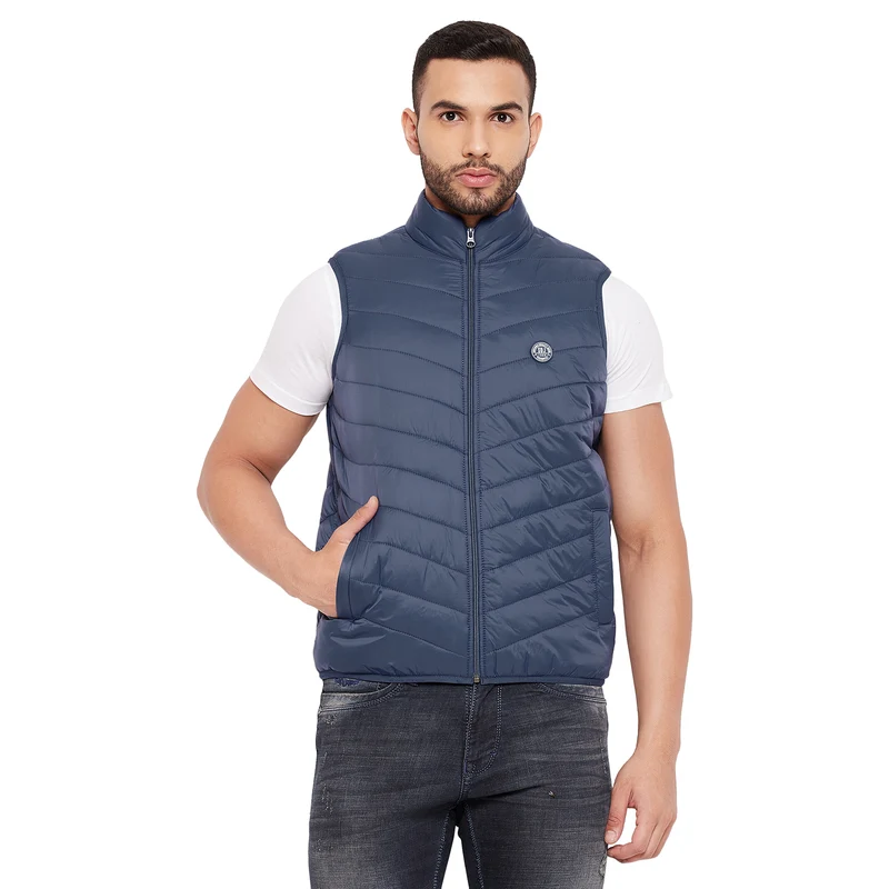 Duke Urban Men Sleeveless Jacket (SDZ1005) Denim / L / Solid