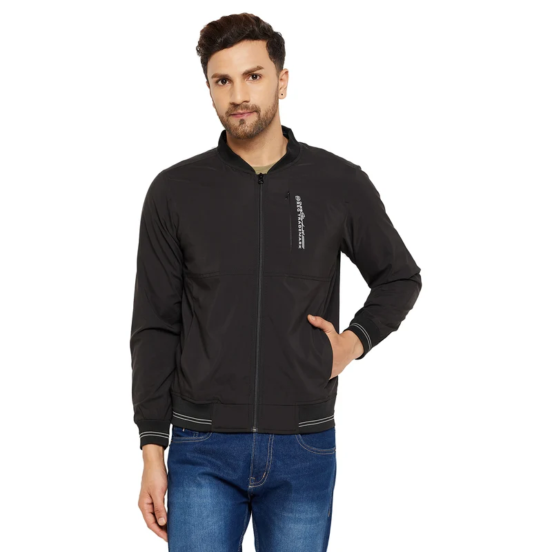 Duke Urban Men Full Sleeve Wind Cheater (SDZ1006) Black / M / Solid