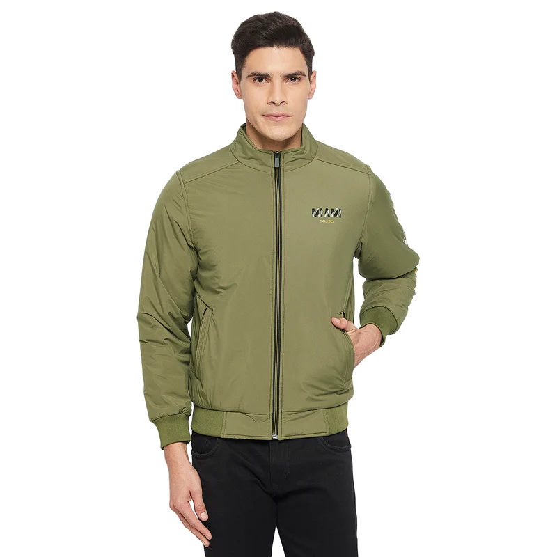 Duke Urban Men Full Sleeve Jacket (SDZ1066) Mehandi / L / Solid