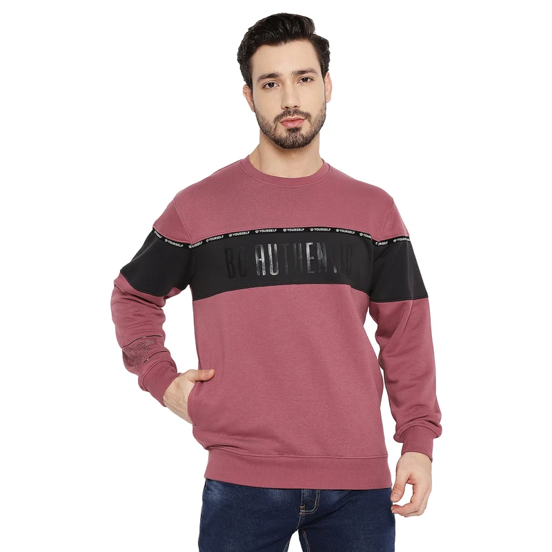 Duke Urban Men Round Neck Sweatshirt (LF6130) Wild Rose / L / Printed