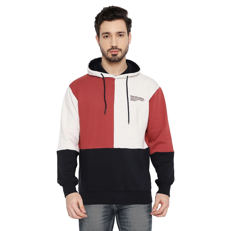 Duke Urban Men Hooded Sweatshirt (LF6157) Cloud Mix / S / Color Block