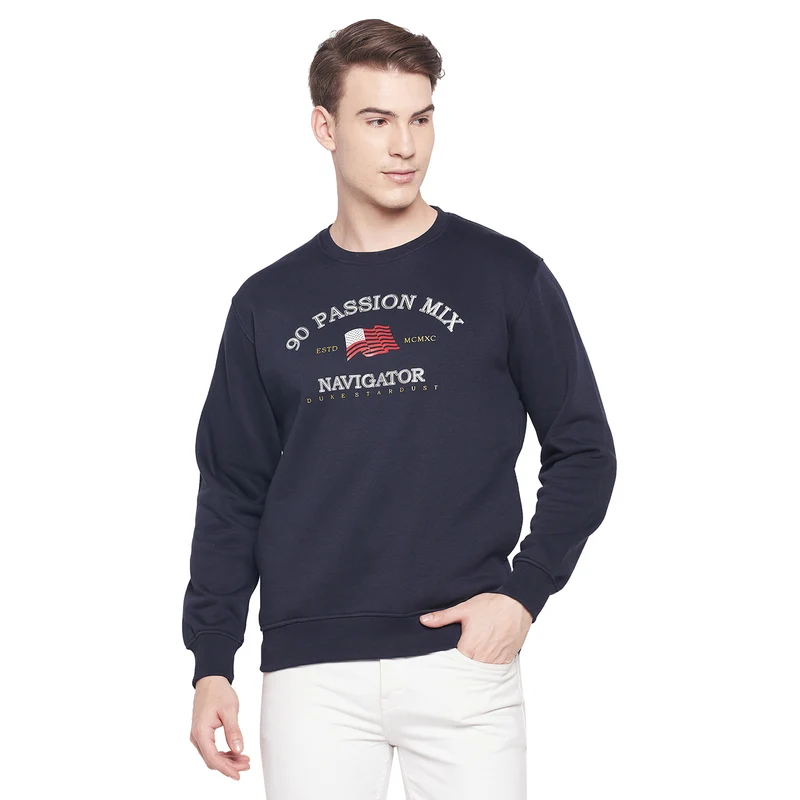 Duke Urban Men Printed Sweatshirt (LF6196) Navy Mix / S / Printed